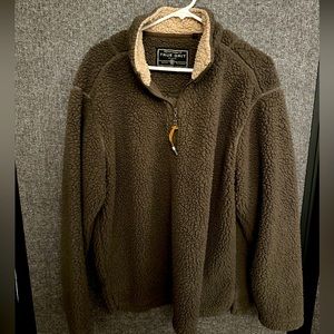 True Grit Sherpa half zip pullover